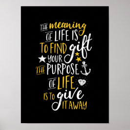 Póster Motivación inspiradora Cita El Significado De La V