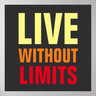Póster Motivación Inspiradora de Live Without Limits