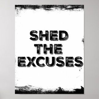 Póster Motivación para cambiar la cita de Excusas