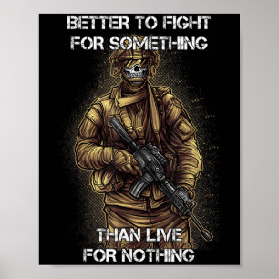 Póster Motivación Para Combatir _ Cita De Soldado _ Veter