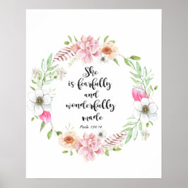 Póster motivación para ella, es temerosa y maravillosa