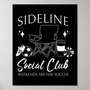 Póster Motivación para mamás de fútbol del club social al