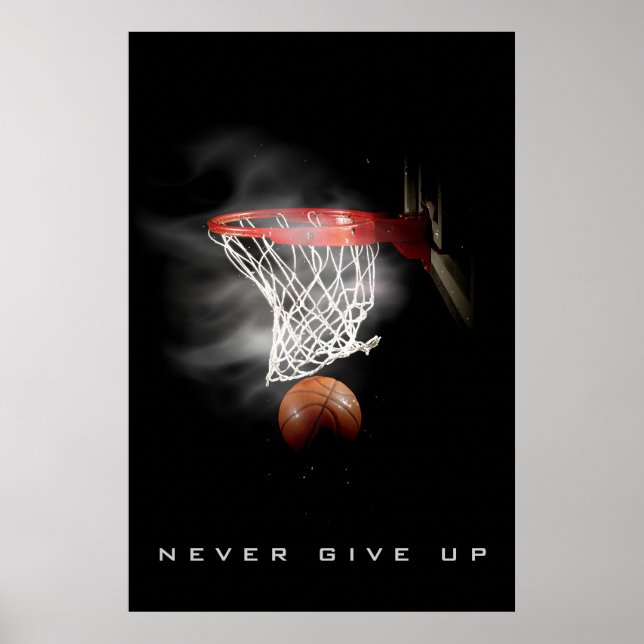 Póster Motivación para no abandonar el baloncesto (Frente)