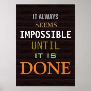 Póster Motivación Posibilidad Cita Patrón Madera