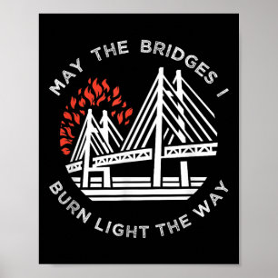 Póster Motivación - Que los puentes que quemen luz a mi m