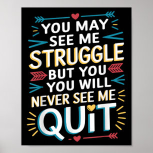Póster Motivación que puede verme luchar, inspirar