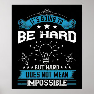 Póster Motivación - Va a ser duro