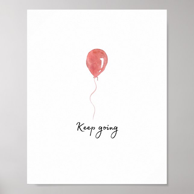 Poster motivacional - Arte acuático Minimalista (Frente)