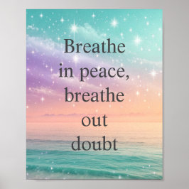 Póster Motivacional con Cielo Nocturno Estrellado