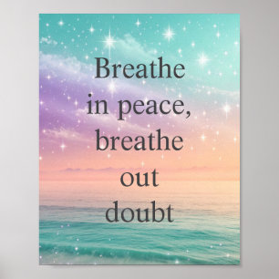 Póster Motivacional con Cielo Nocturno Estrellado