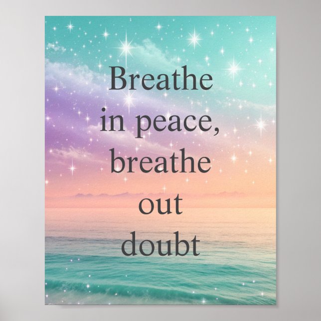Póster Motivacional con Cielo Nocturno Estrellado (Frente)