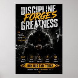 Póster Motivacional de Gimnasio y Fitness