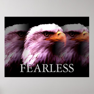 Póster Motivacional del Águila Calva Americana sin