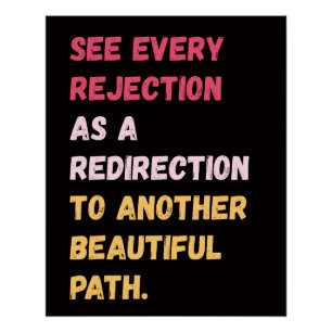 Poster motivacional - El rechazo conduce al crecim