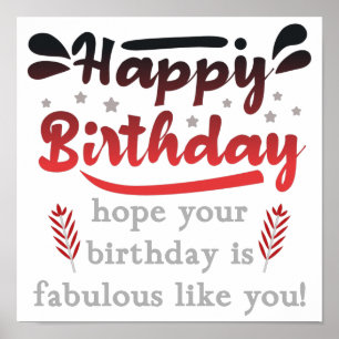 Póster Motivacional Feliz cumpleaños.