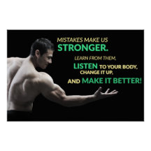 Póster Motivacional Los Errores Nos Hacen Más Fuer