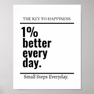 Póster Motivacional personalizado 1% mejor cotidiano mode