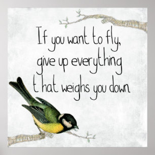 Póster Motivacional si quieres volar Poster