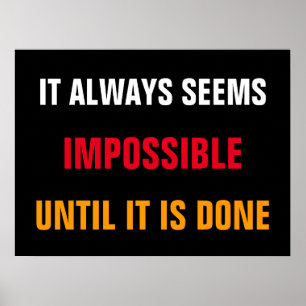 Póster Motivacional Siempre Parece Imprimir Citas