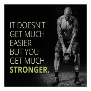 Póster Motivacional Te Vuelves Mucho Más Fuerte
