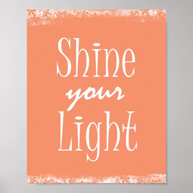 Póster Motivar e inspirar: Brilla tu luz (Frente)