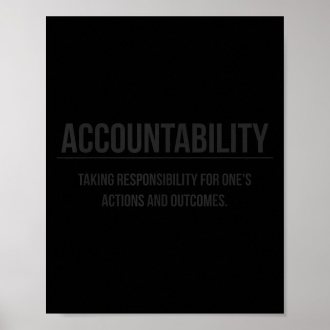 Póster Motivational Accountability Entrepreneur Slogan Qu (Frente)