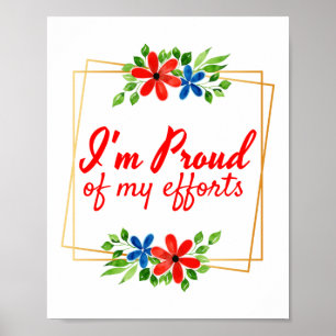 Póster motivational affirmations for hard workers