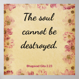 Póster Motivational Beige Gita Desire Dissatisfaction