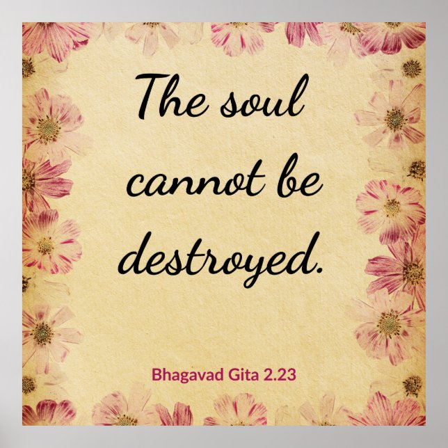 Póster Motivational Beige Gita Desire Dissatisfaction (Frente)