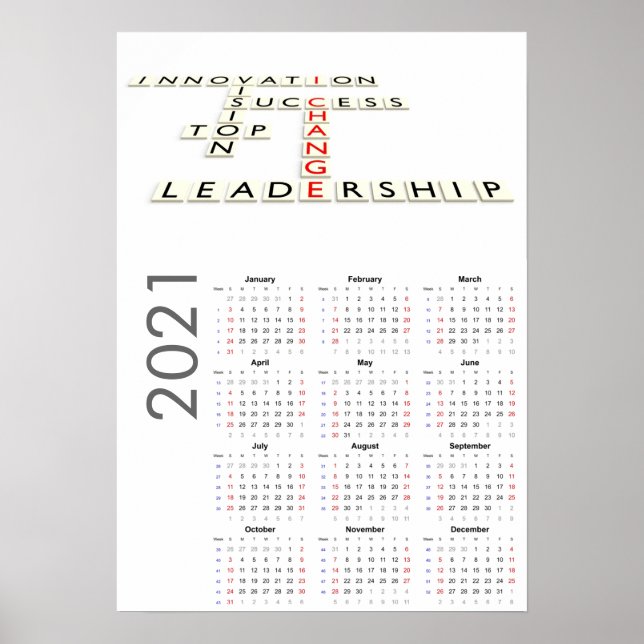 Póster Motivational Calendar 2021 Poster (Frente)
