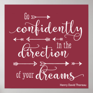 Póster Motivational Inspirador Go Confidencial Dreams