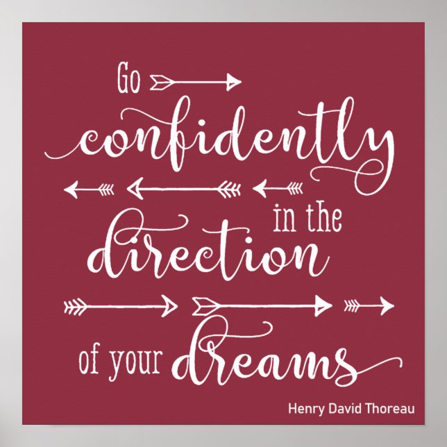 Póster Motivational Inspirador Go Confidencial Dreams (Frente)