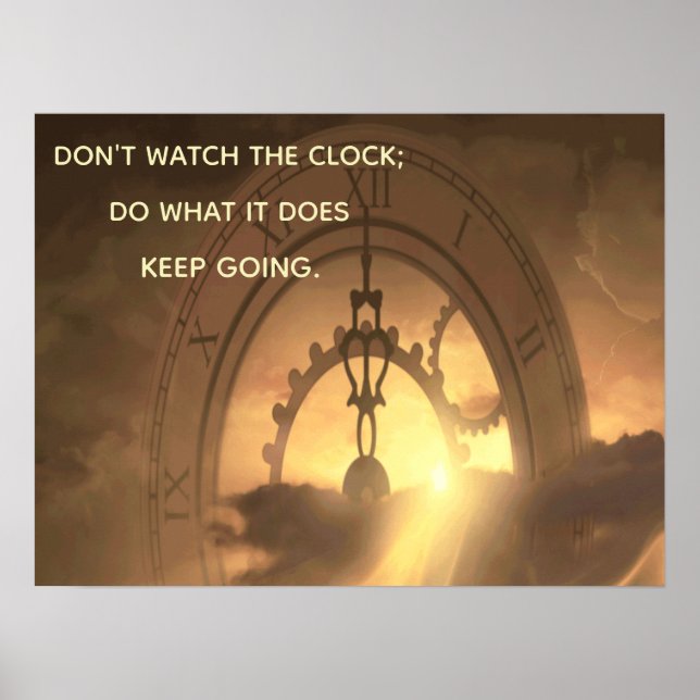 Póster Motivational NO VEAN AL RELOJ HACER LO QUE HACE (Frente)