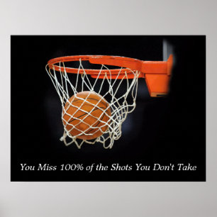 Póster Motivational Quote Basketball Shot Poster Print