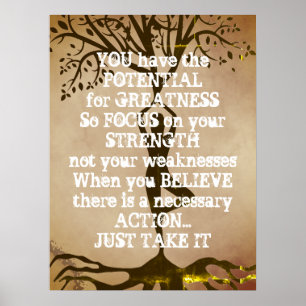 Póster Motivational Quote For Strength