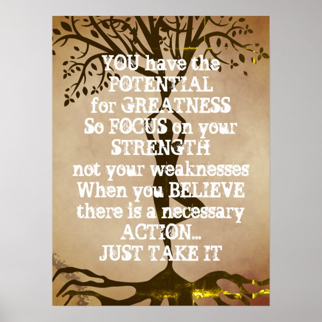 Póster Motivational Quote For Strength (Frente)