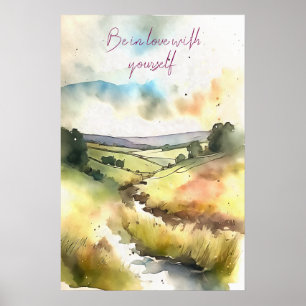 Póster Motivational Watercolor Wall Art Poster 92