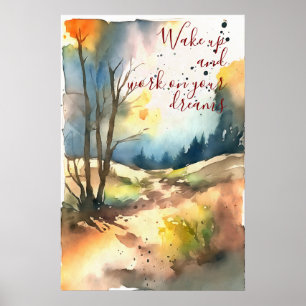 Póster Motivational Watercolor Wall Art Poster 94