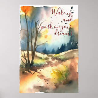 Póster Motivational Watercolor Wall Art Poster 94
