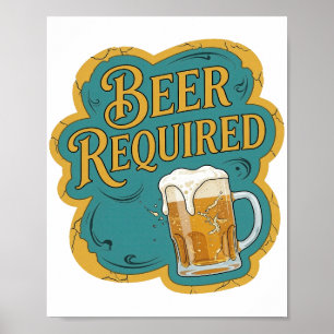 Póster Motivo Artístico de CERVEZA MODERNA OBLIGATORIA