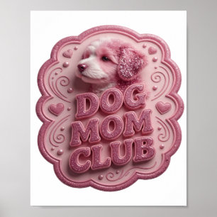 Póster Motivo Artístico del CLUB DE MADRES DE PERROS Rosa