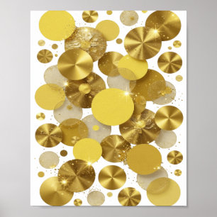 Póster Motivo Artístico Dorado CHISPAZOS Dorados