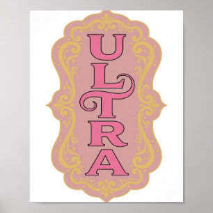 Póster Motivo Artístico Rosa Snappy ULTRA