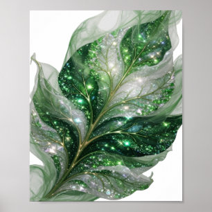 Póster Motivo Artístico Verde Ojos VERDES CON ESTRELLAS