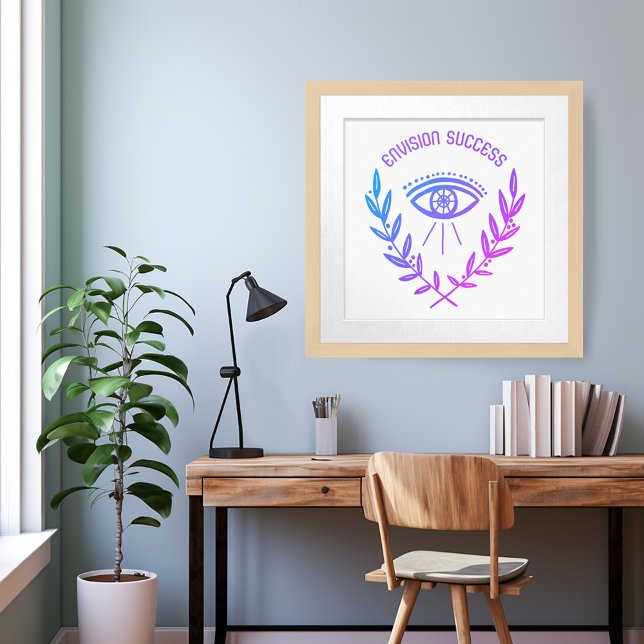 Póster MOTIVO DE ÉXITO DE LA ENVISIÓN Inspirador Ojo Boho (ENVISION SUCCESS Motivation Inspirational Boho Eye Poster
Custom Mystical Art)