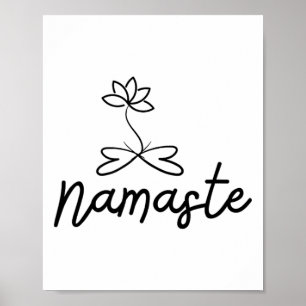 Póster Motivo de Namaste Loto Para Espiritualidad Meditac