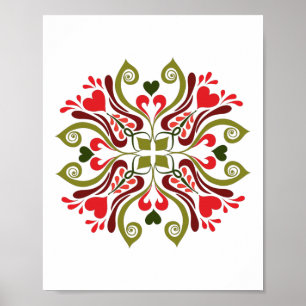 Póster Motivo Floral de Tulipán Húngaro