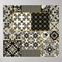 Motivos islámicos azules de mallica.