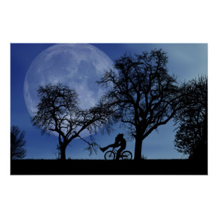 Póster Moto de ciclismo de medianoche