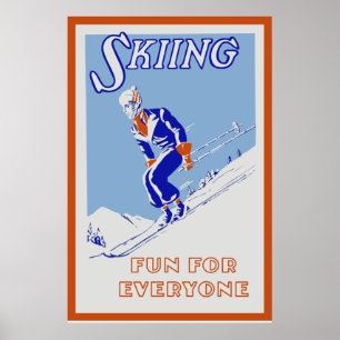 Póster Moto retro divertido para todos los medios